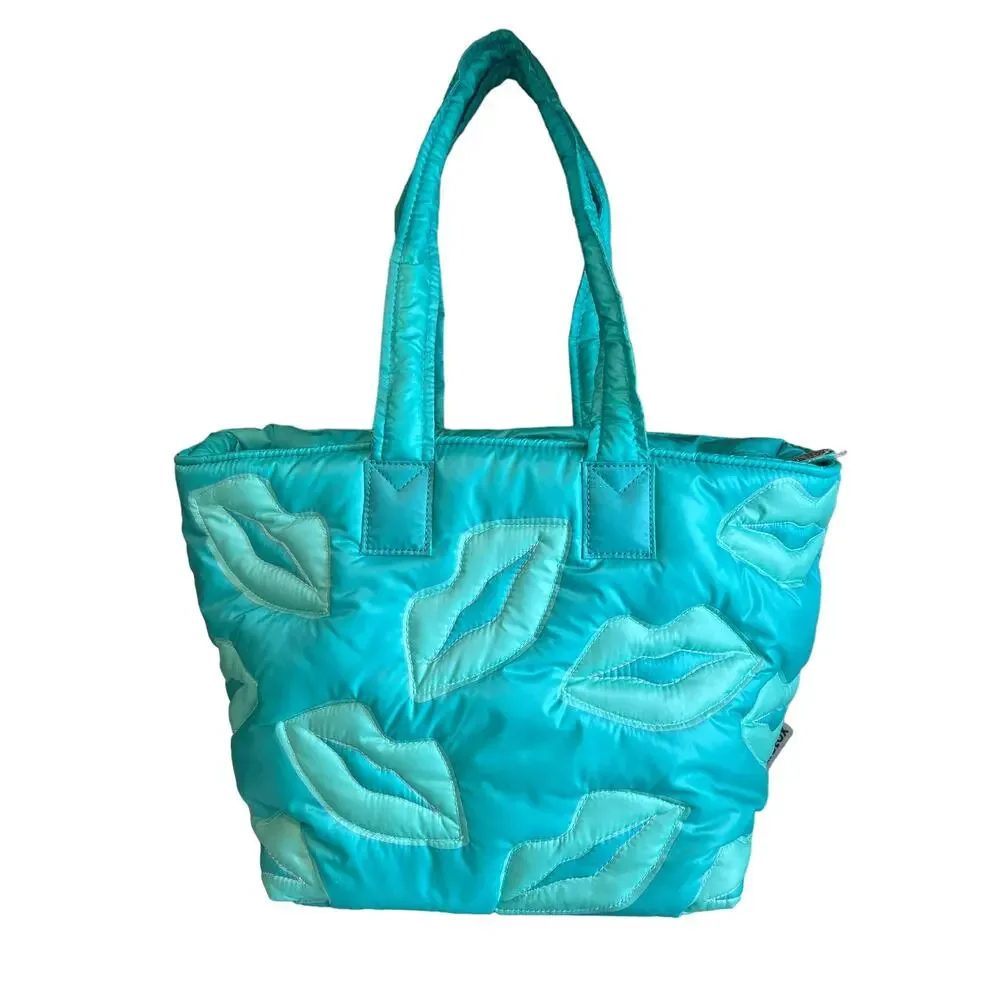 Wildfox Nylon Tote Overnight Bag Seafoam Green